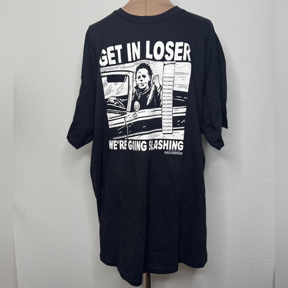 Halloween Black Graphic T-Shirt, Size XXL